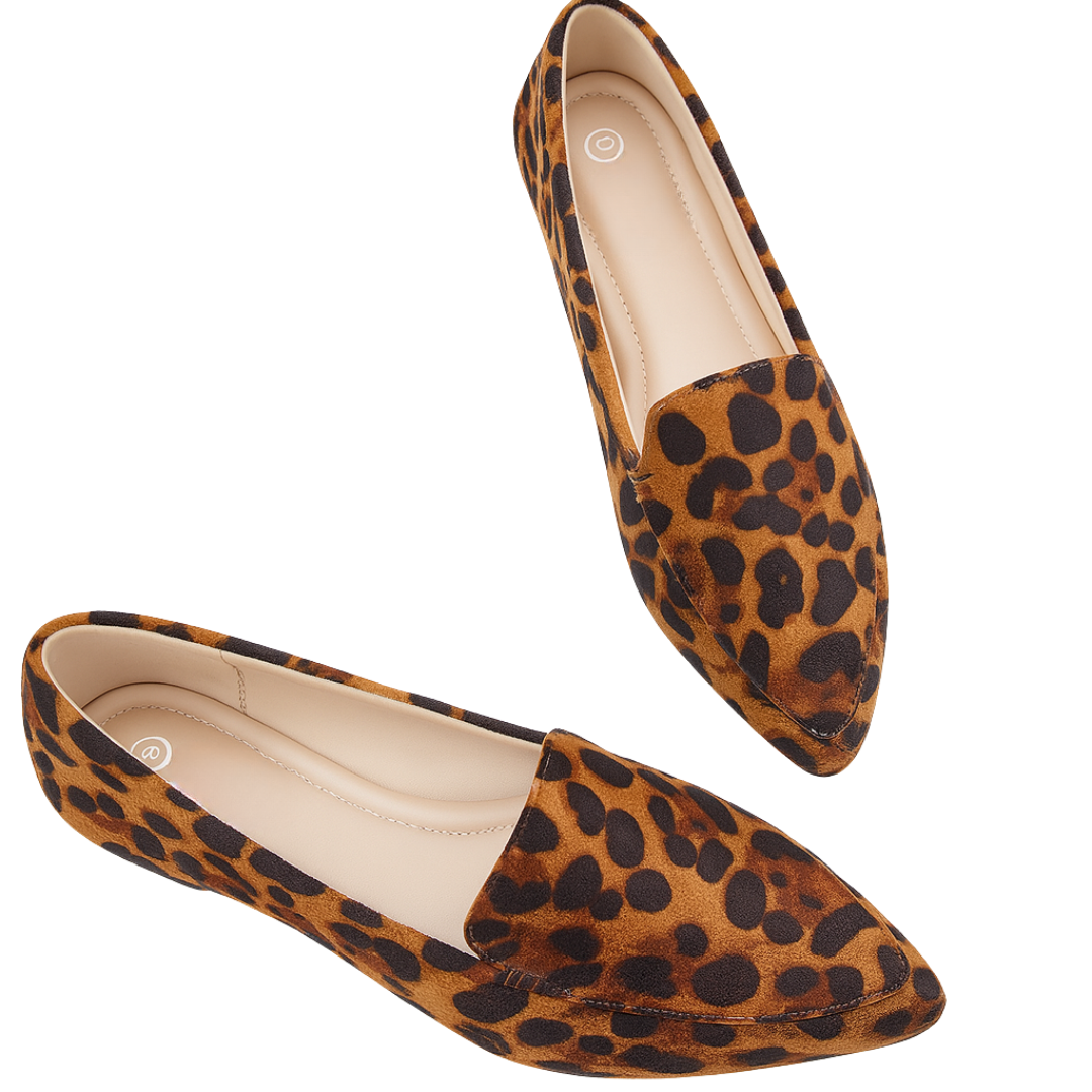 Loafers pour femme à bout pointu avec semelle mémoire de forme