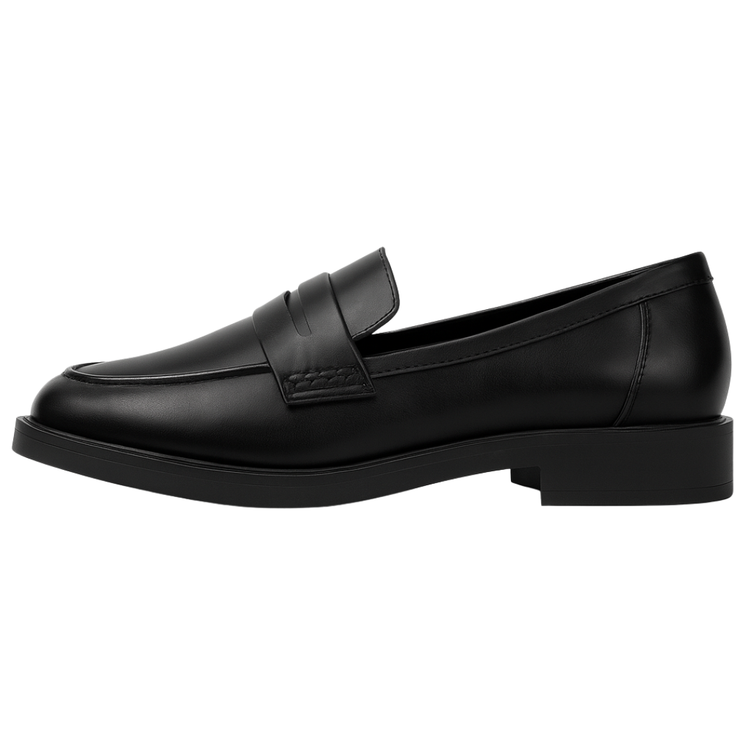 Loafers femme à plateforme avec semelle crantée et boucle métallique