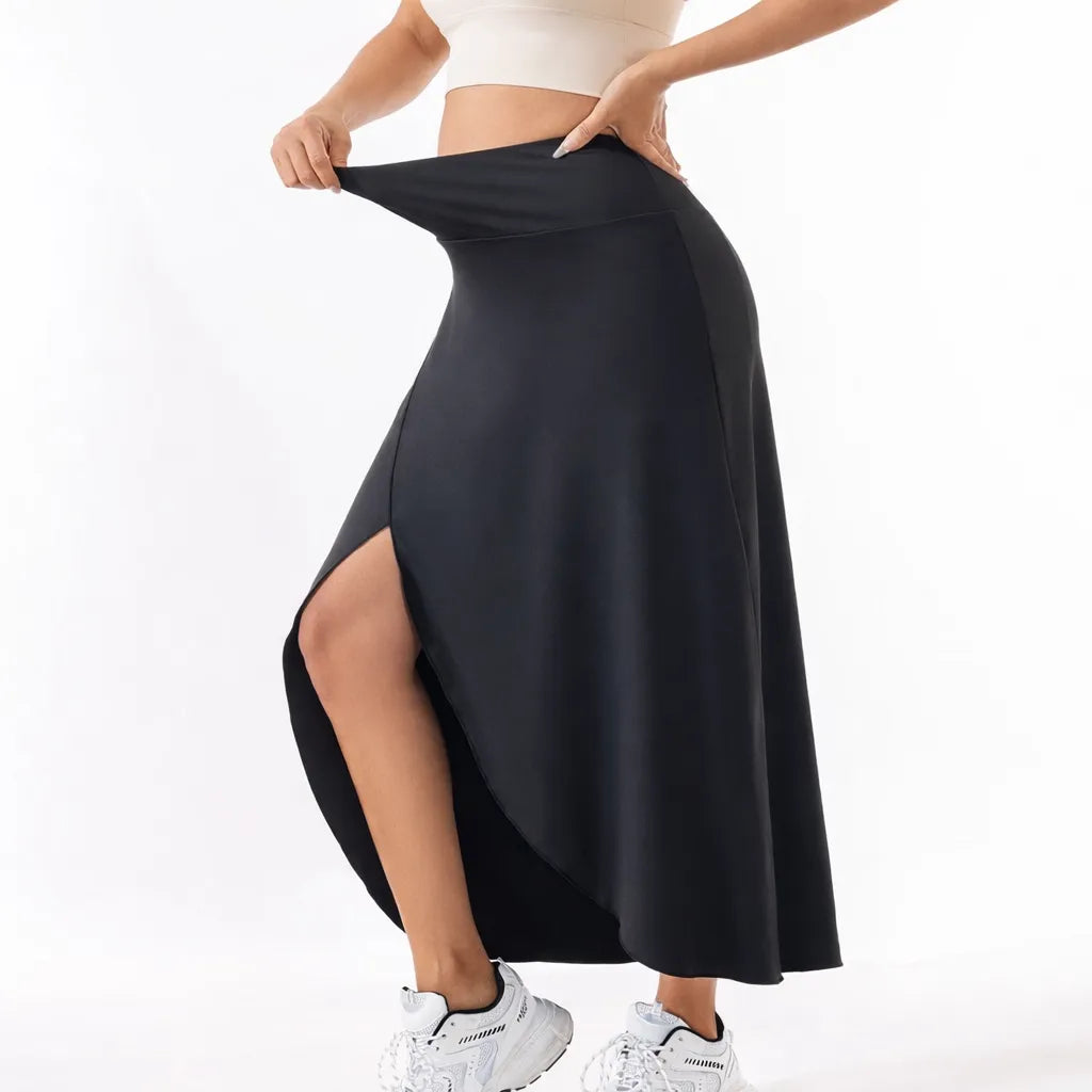 Élancia - jupe longue fendue jupe asymétrique