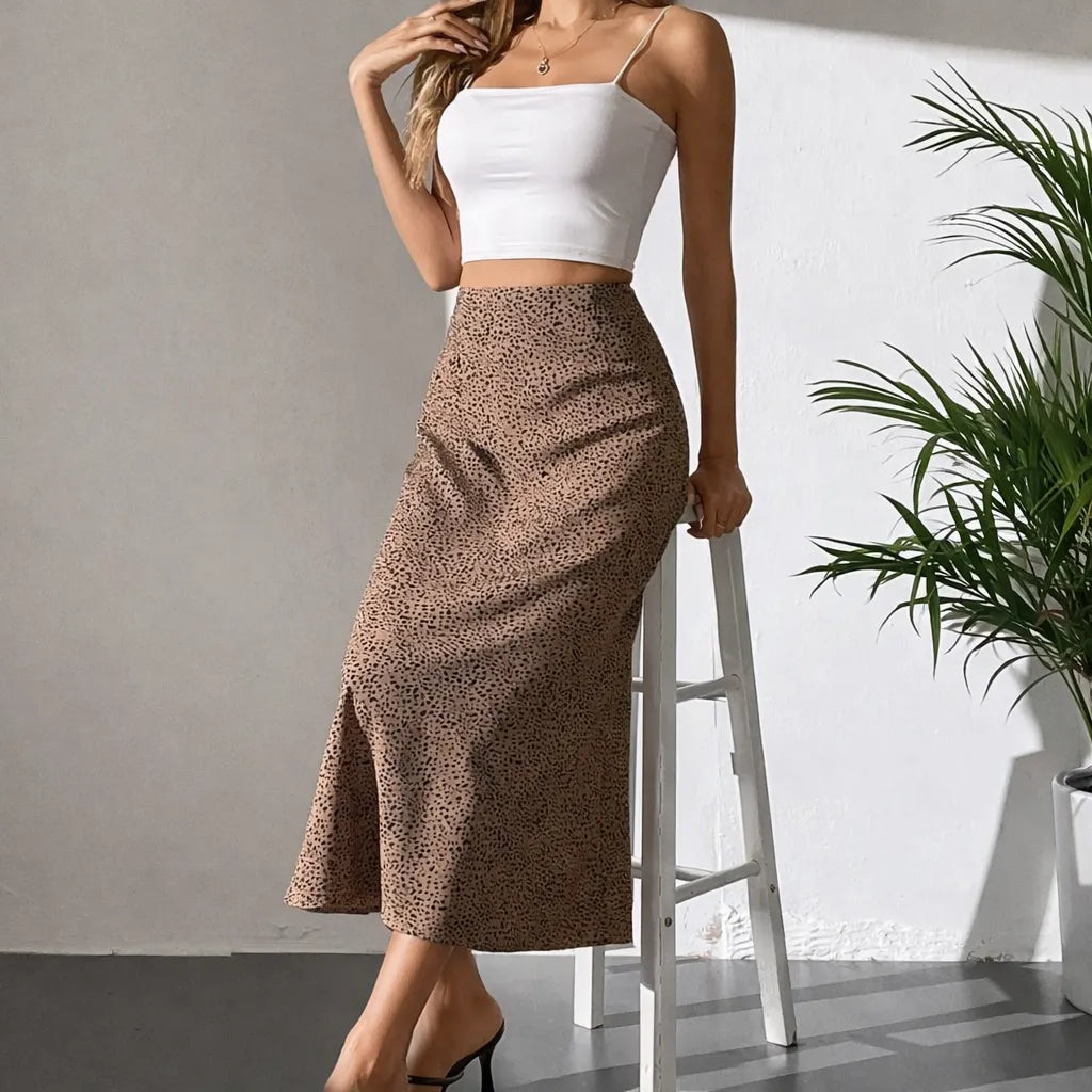 Florya - jupe fendue jupe longue fendue florale
