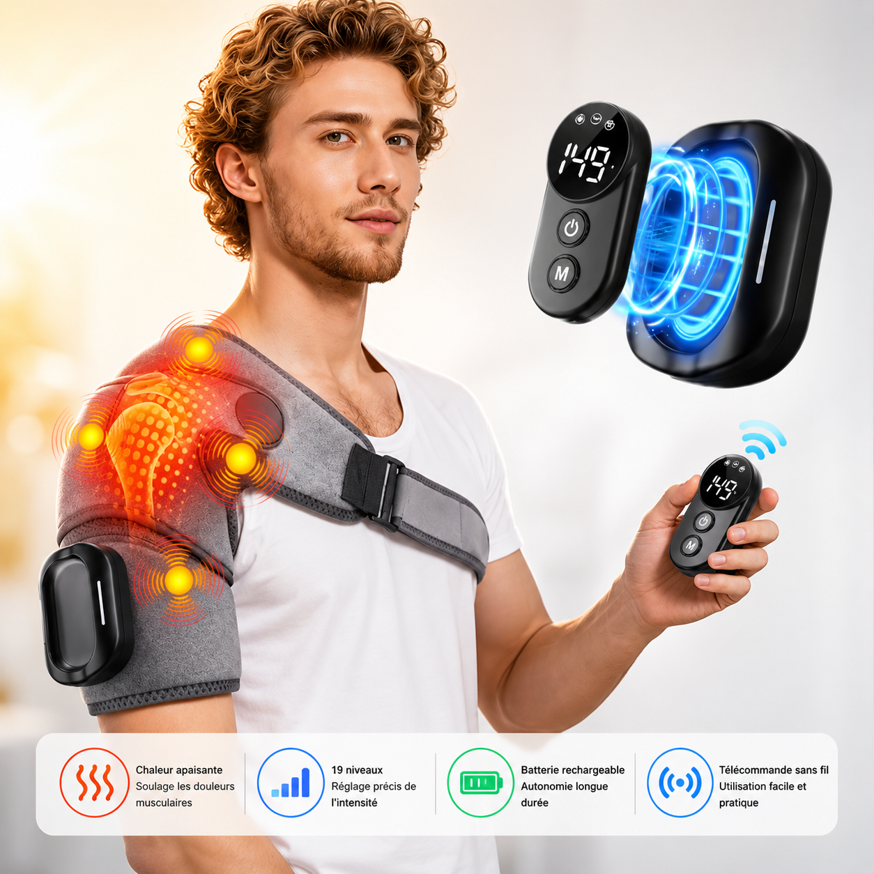 Masseur Cervical Chauffant THERMOFLEX™ | Massage nuque épaules