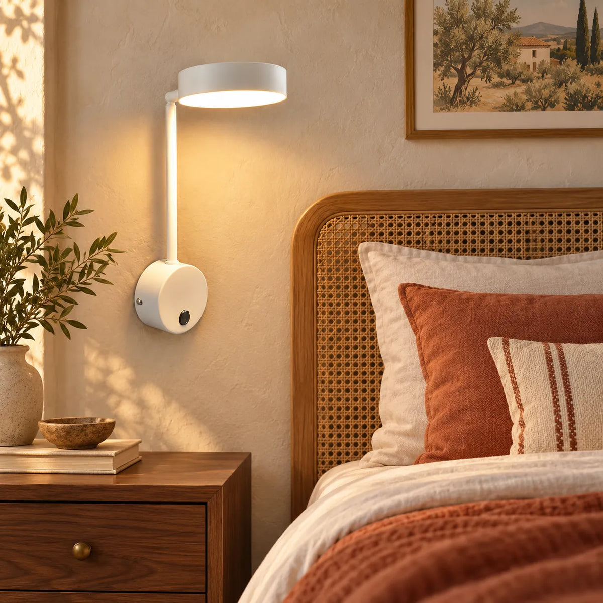 Applique Murale 9W | Lampe murale LED avec interrupteur, chambre et salon