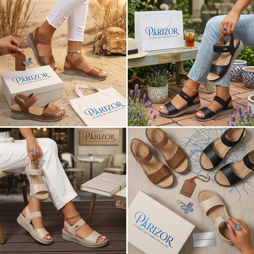 COMFYRIA™ – Sandales Plateforme Femme Légères & Confort Marche Été