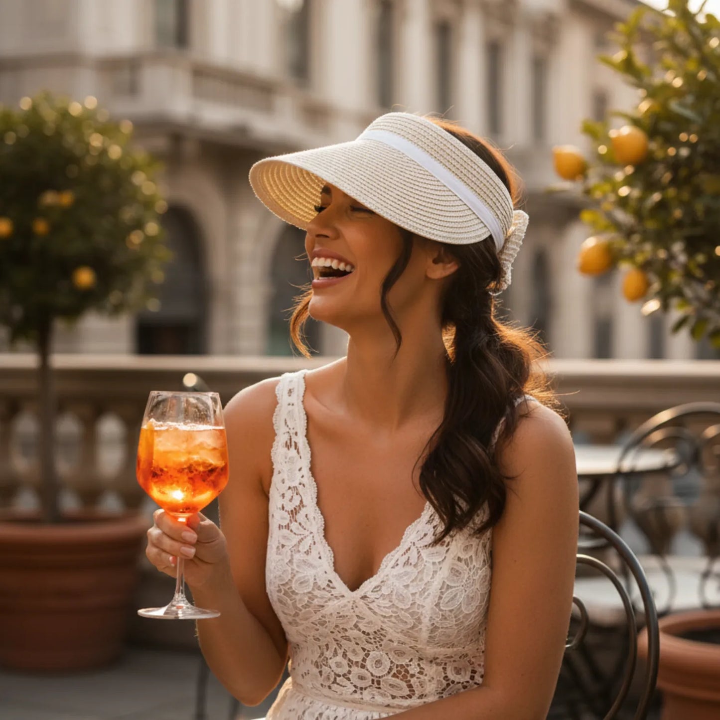 Pratique Nomade – Visière chapeau paille femme pliable