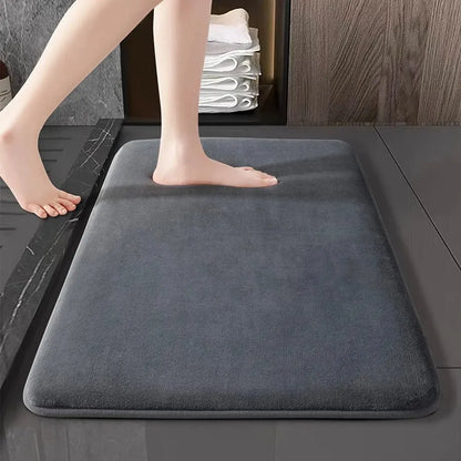 Tapis de Salle de Bain Moelly | Tapis de douche antidérapant en velours corail super absorbant