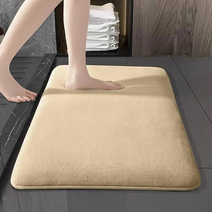 Tapis de Salle de Bain Moelly | Tapis de douche antidérapant en velours corail super absorbant