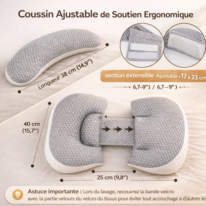 Coussin de Grossesse Ergonomique – Oreiller Femme Enceinte