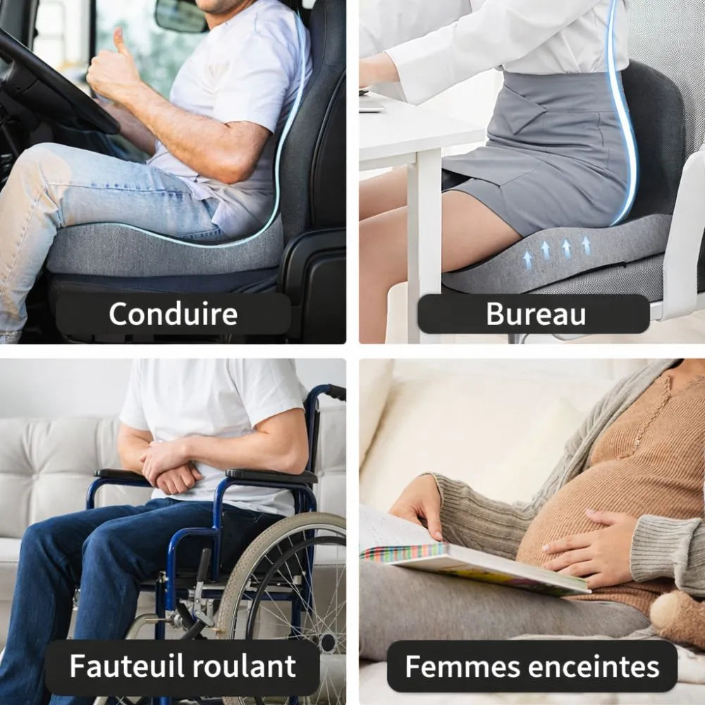 Coussin Lombaire Ergonomique en Mousse à Mémoire de Forme