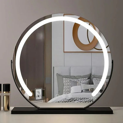 LUMINAPRO™ Éclat Doré | Élégant Miroir Maquillage LED pour les coiffeuses