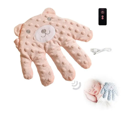 Doudou pour Bébé Paume Douce | Coussin de tapotement apaisant à vitesse et intensité réglables