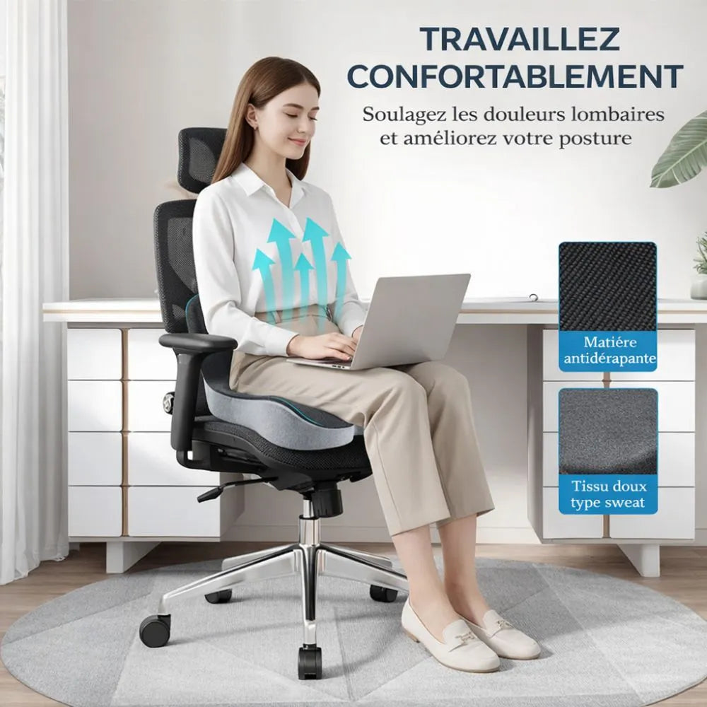 Coussin Lombaire Ergonomique en Mousse à Mémoire de Forme