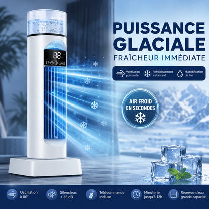 ArcticFlow | Ventilateur Rafraichisseur d Air Brumisateur – Climatiseur Mobile Sans Évacuation