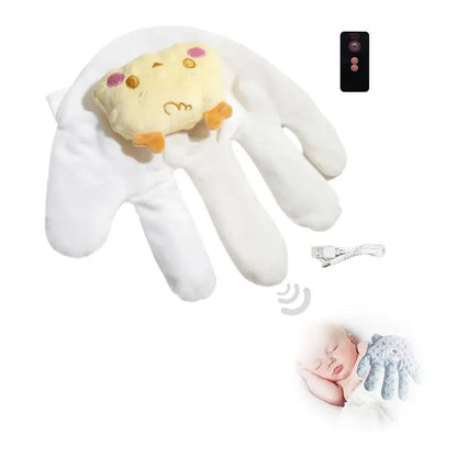 Doudou pour Bébé Paume Douce | Coussin de tapotement apaisant à vitesse et intensité réglables
