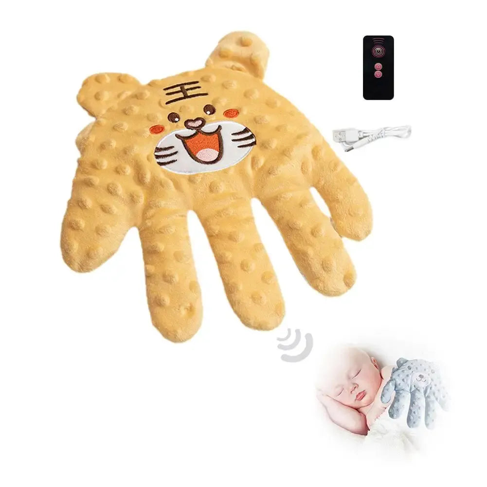 Doudou pour Bébé Paume Douce | Coussin de tapotement apaisant à vitesse et intensité réglables