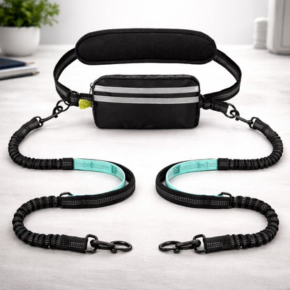 Laisse Double Mains Libres pour 2 Chiens