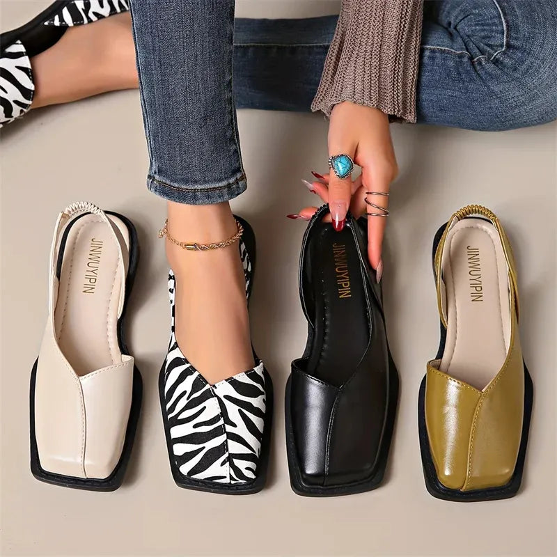 NOIRÉA ÉLÉGANCE™ | Sandales Plates Noires Femme Élégantes Été – Confort Chic