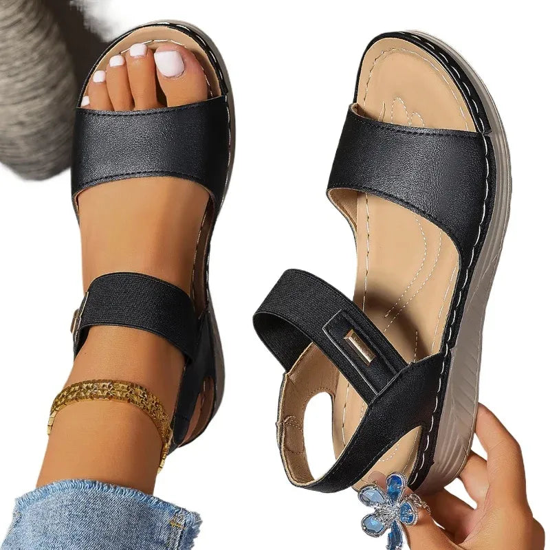 COMFYRIA™ – Sandales Plateforme Femme Légères & Confort Marche Été