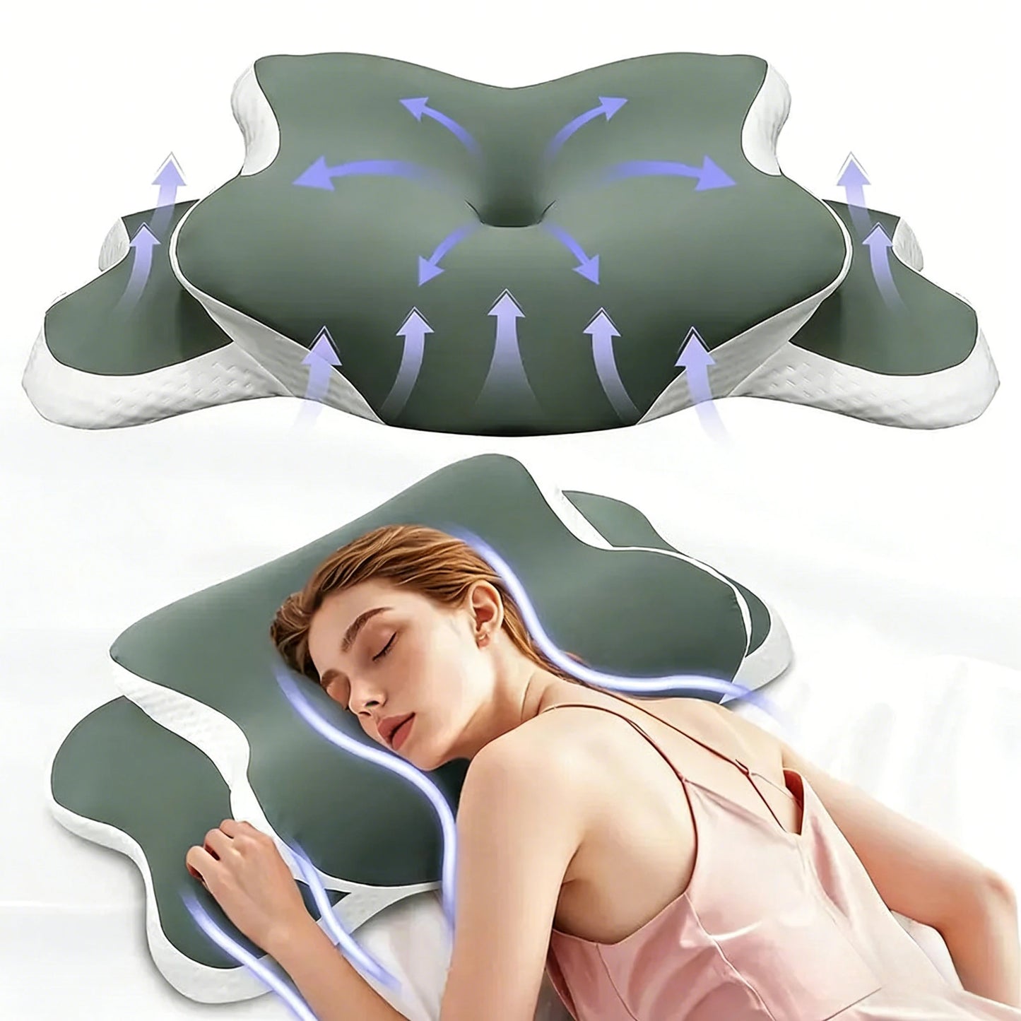Oreiller Cervical Ergonomique à Mémoire de Forme