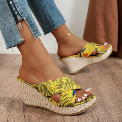 Orlina™ – Mules compensées femme sandale plateforme confortable