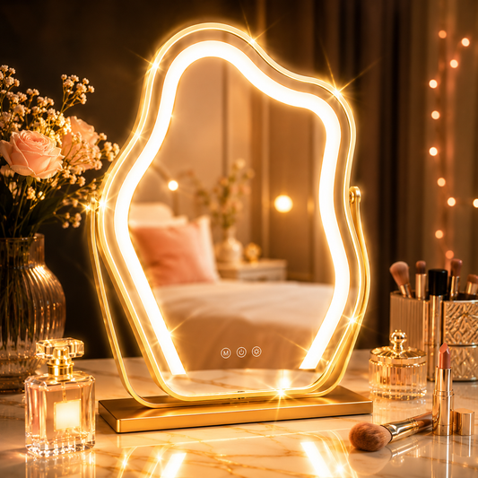 Luvia™ Élégance | Miroir LED Coiffeuse - miroir à maquillage coiffeuse