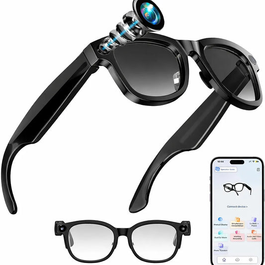 VisionAI Glass – lunettes avec caméra espion - mini caméra de surveillance