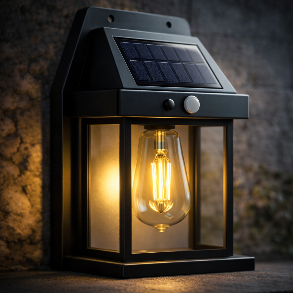 Applique Murale Solaire Effet Tungstène