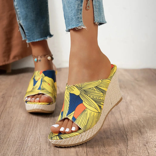 Orlina™ – Mules compensées femme sandale plateforme confortable