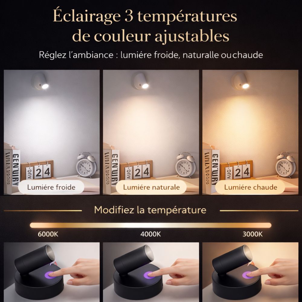 Applique Murale LED Rechargeable