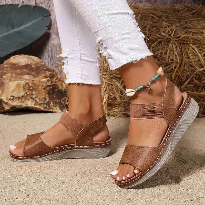 COMFYRIA™ – Sandales Plateforme Femme Légères & Confort Marche Été