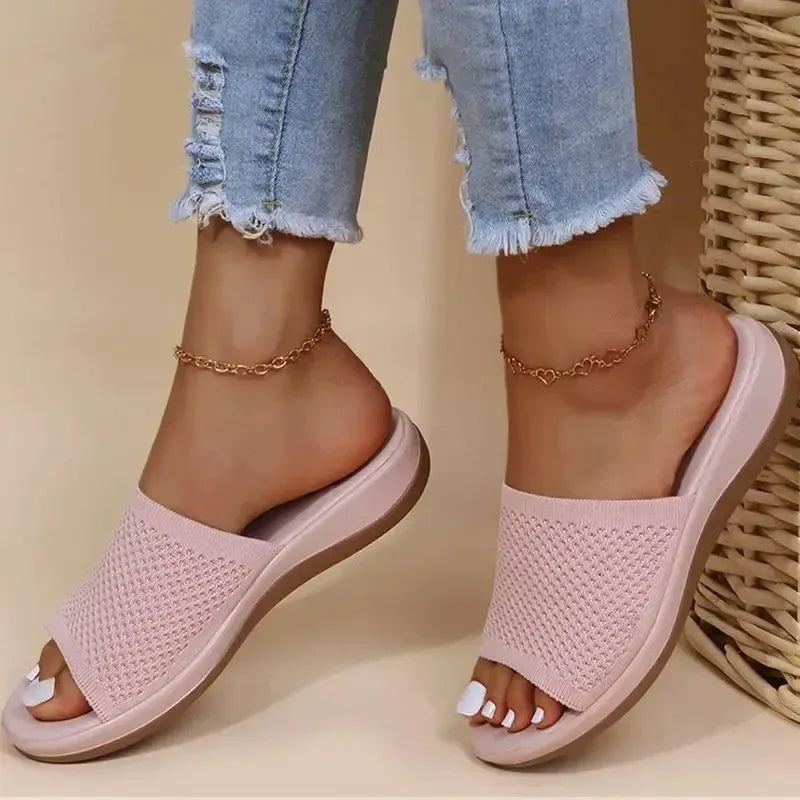 FLEXIA CONFORT™ | Sandales Plates Femme Confort Été – Légères Élastiques
