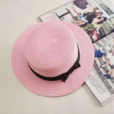 Charme Estival – Chapeau paille femme à bord large avec nœud