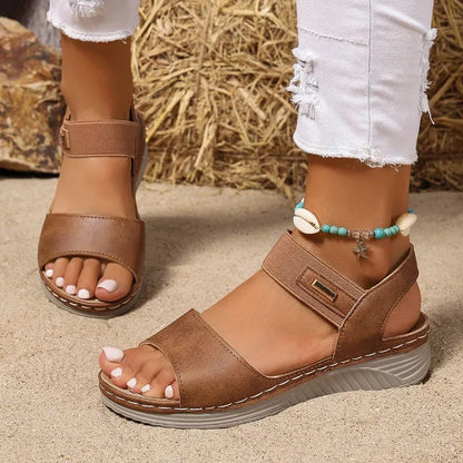 COMFYRIA™ – Sandales Plateforme Femme Légères & Confort Marche Été