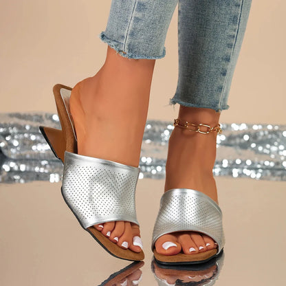 AURÉLIS DORÉ™ | Sandales Compensées Femme Élégantes Été – Dorées Soirée