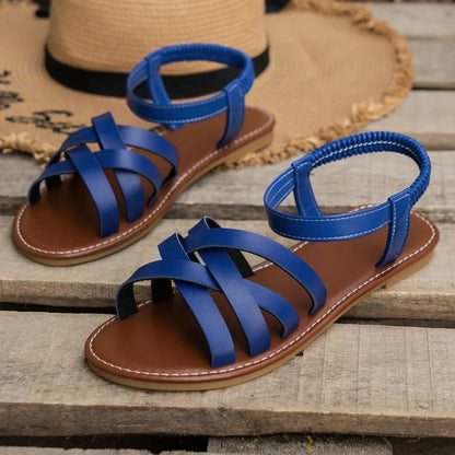 ÉLÉGANCE FLEX™ | Sandales Plates Femme Été – Confort Léger & Style