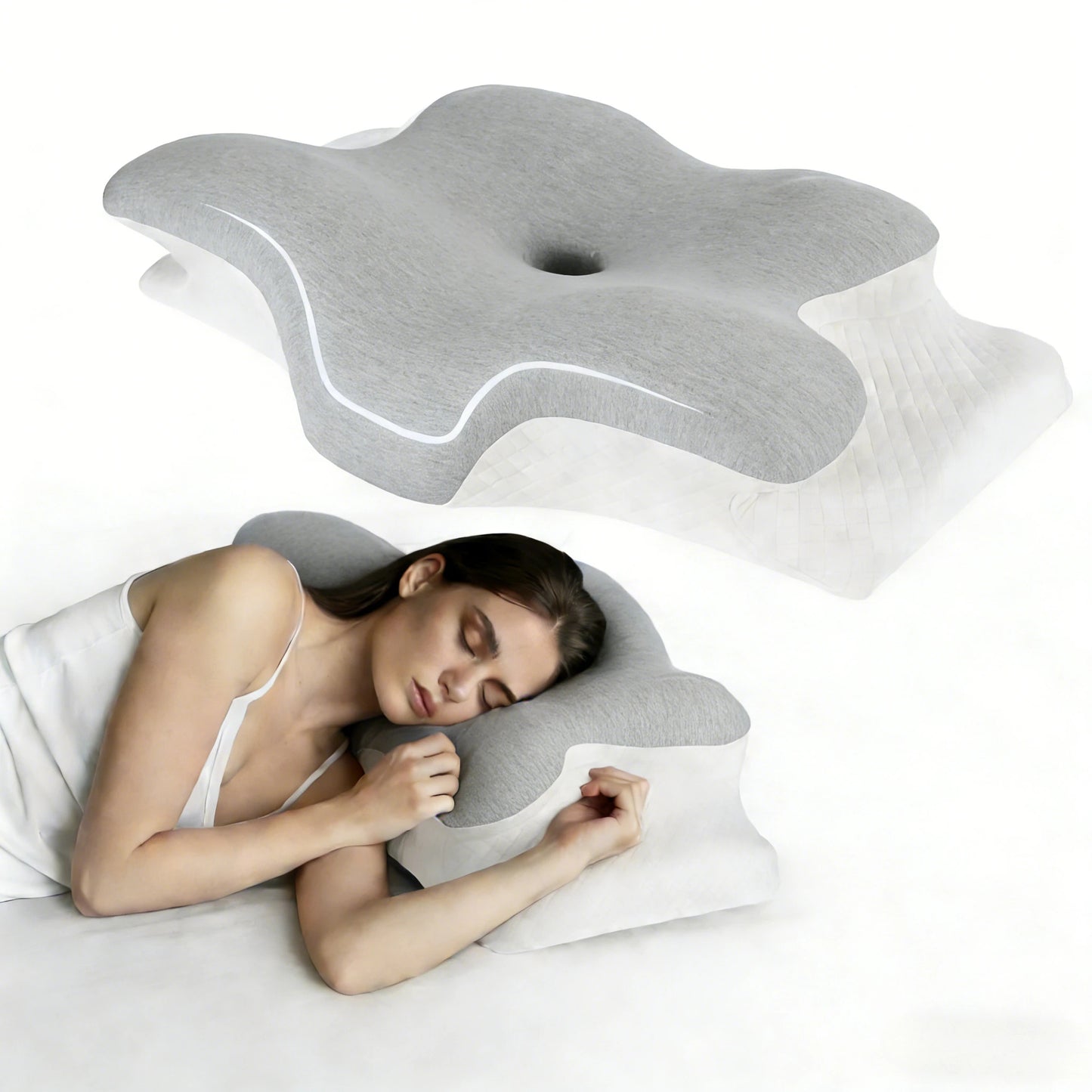 Oreiller Cervical Ergonomique à Mémoire de Forme