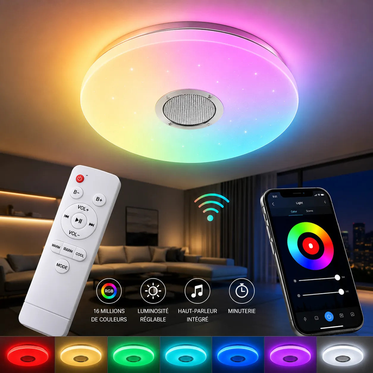 LUMÉORA™ Smart | Moderne plafonnier à led RGB