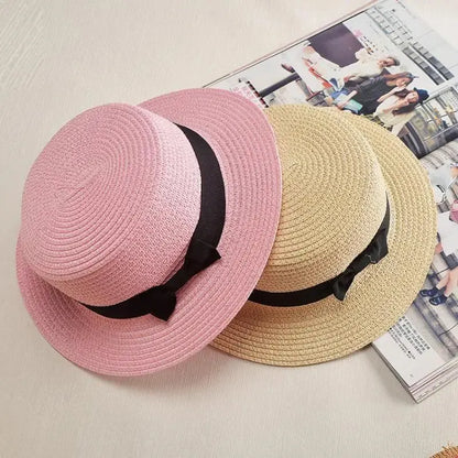Charme Estival – Chapeau paille femme à bord large avec nœud