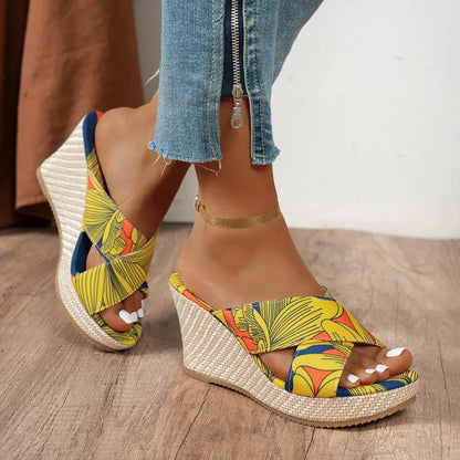 Orlina™ – Mules compensées femme sandale plateforme confortable