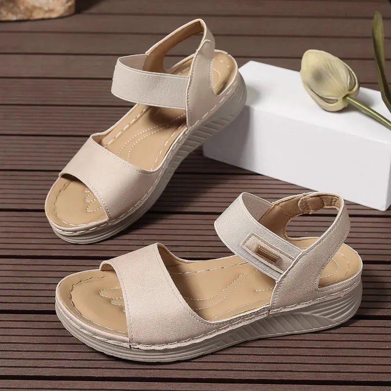 COMFYRIA™ – Sandales Plateforme Femme Légères & Confort Marche Été