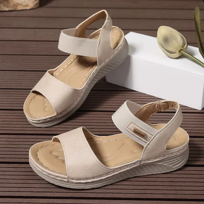 COMFYRIA™ – Sandales Plateforme Femme Légères & Confort Marche Été