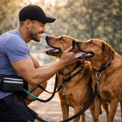 Laisse Double Mains Libres pour 2 Chiens