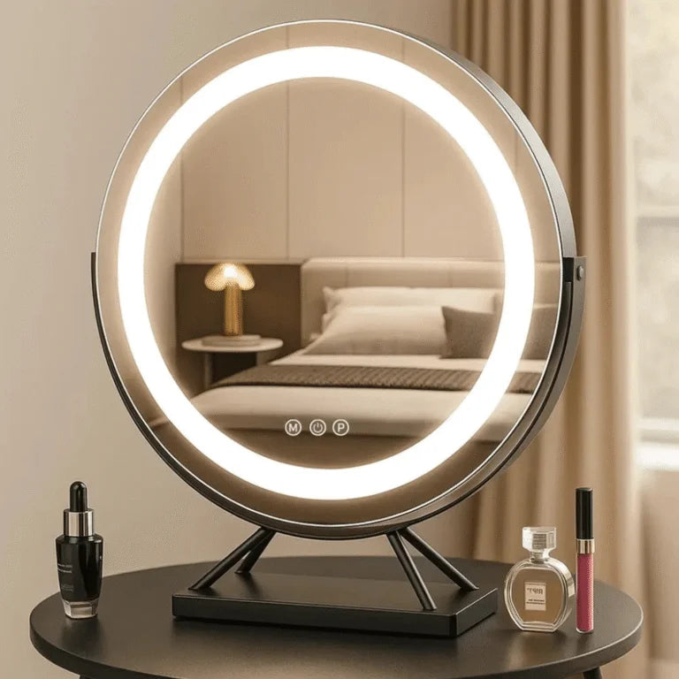 Lumina Miroir led Coiffeuse | Élégant & Sans Fil - miroir à maquillage