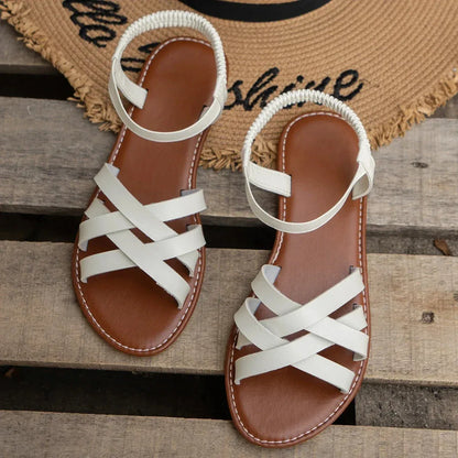 ÉLÉGANCE FLEX™ | Sandales Plates Femme Été – Confort Léger & Style