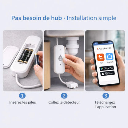 Détecteur de Fuite d’Eau Connecté WiFi