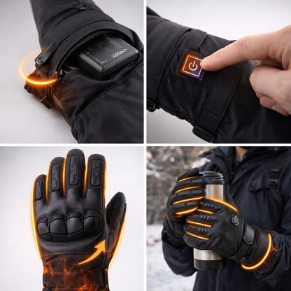 Gants Chauffants Électriques Hiver – Moto & Activités Extérieures, Rechargeables