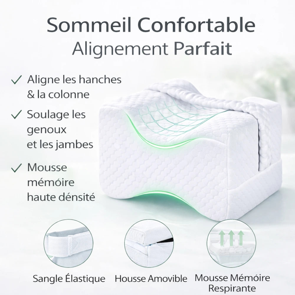 Oreiller ergonomique pour genoux