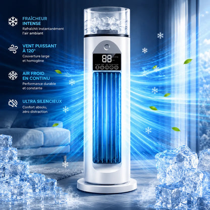 ArcticFlow | Ventilateur Rafraichisseur d Air Brumisateur – Climatiseur Mobile Sans Évacuation