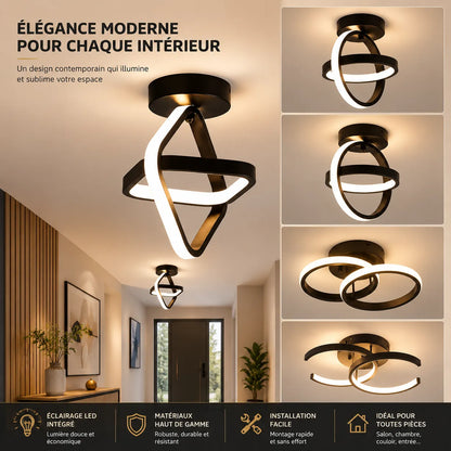 ORBÉLIA™ Moderne | Plafonnier à LED Design avec lumière 3 couleurs