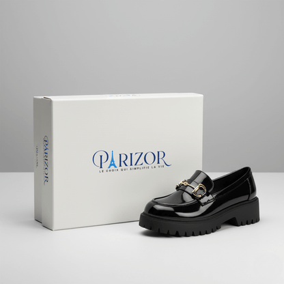 Loafers pour Femme à Semelle Plateforme – Chaussures Slip-On Confortables avec Boucle Métallique