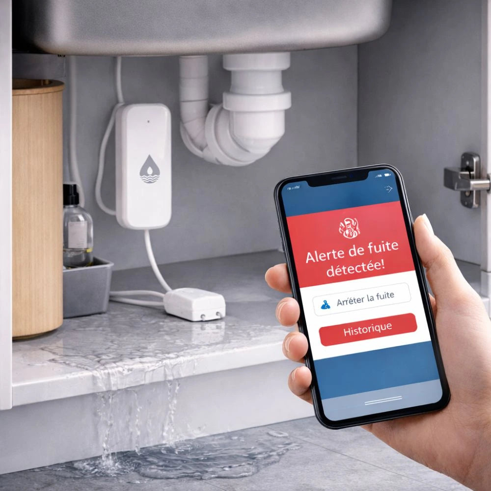 Détecteur de Fuite d’Eau Connecté WiFi